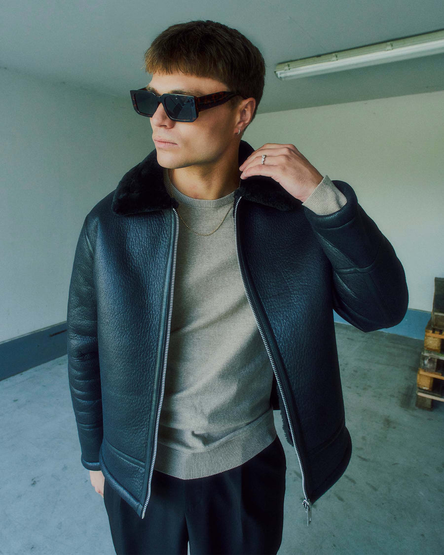 Santiago bonded faux jacket