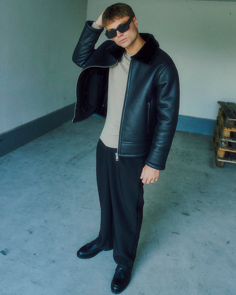 Santiago bonded faux jacket