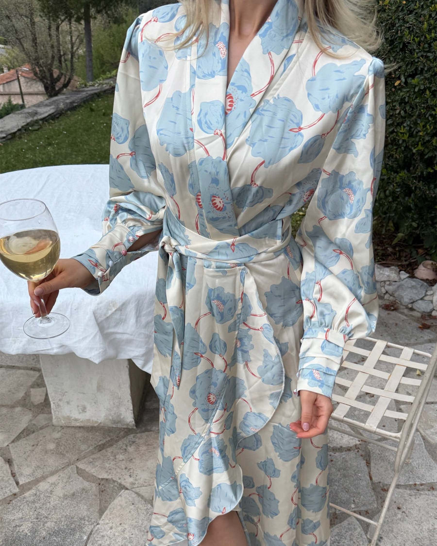 Signeic long wrap dress