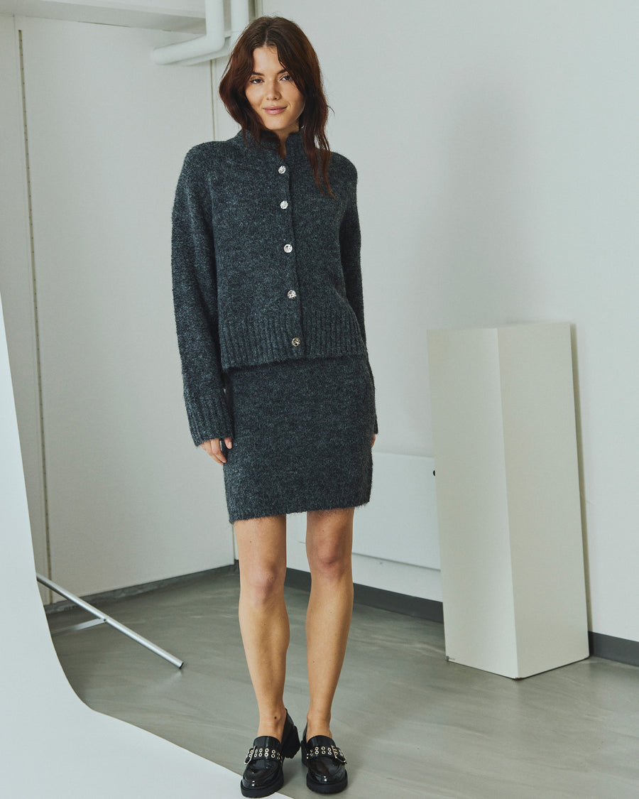 Nona fluffy knit cardigan