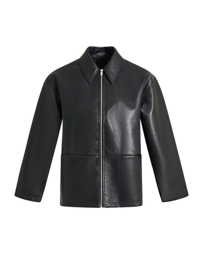 Joy faux leather jacket Thumbnail