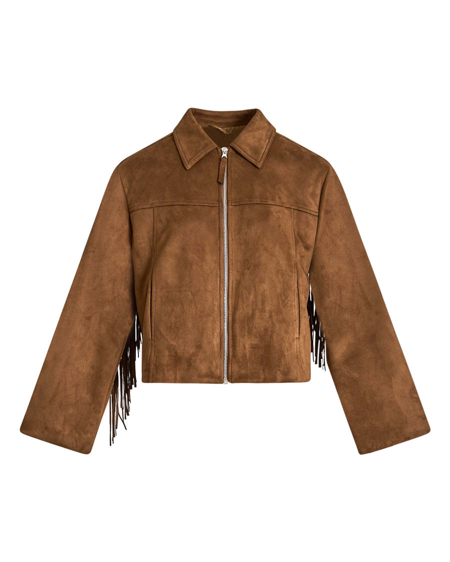 Amy faux suede fringe jacket