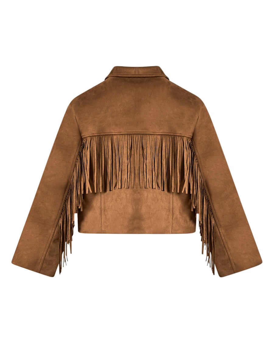Amy faux suede fringe jacket