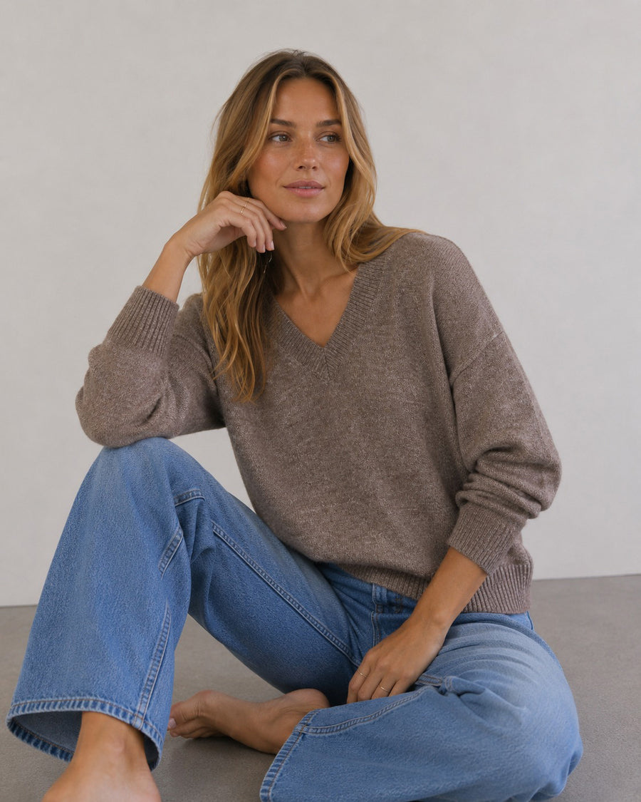 Purmelvina v-neck knit