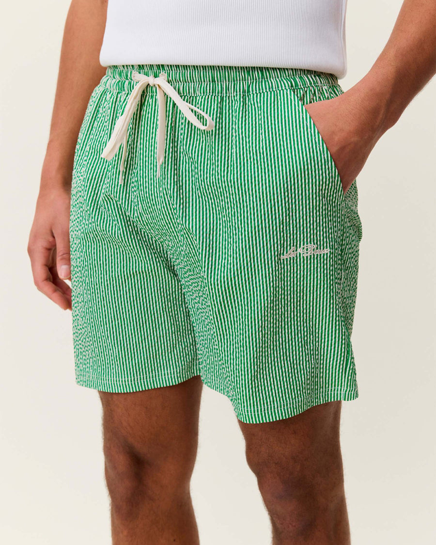 Stripe Seersucker Swim Shorts