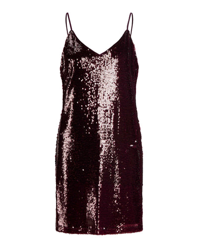 JXSIA SEQUIN SL V-NECK DRESSThumbnail 