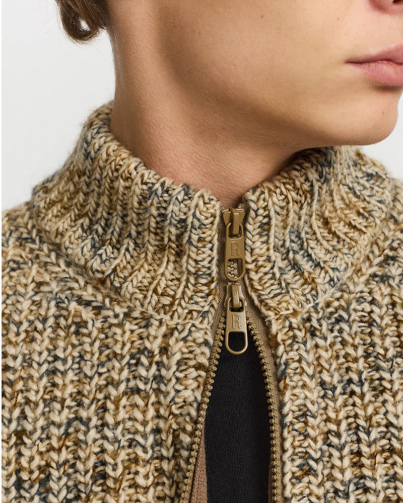 Zipped Knit Cardigan