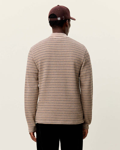 Knitted Stripe LS PoloThumbnail 