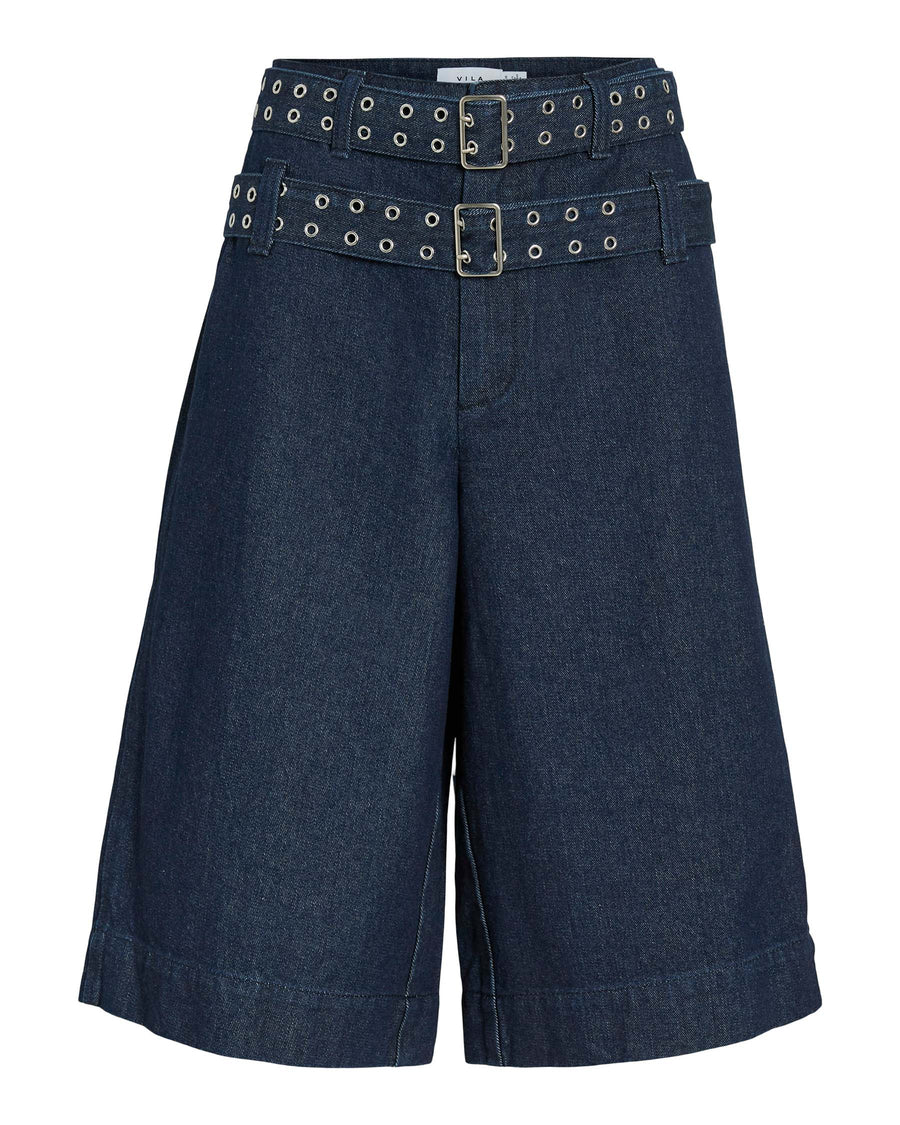 VIADONA BELTED DENIM SHORTS
