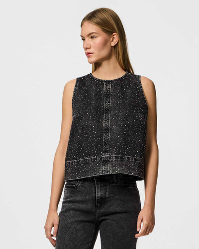 Pcnoel sl o-neck denim topThumbnail 