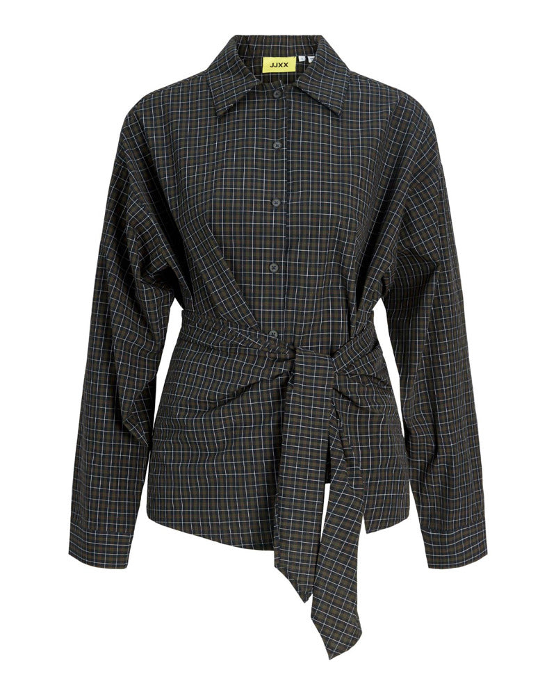 JXVIOLA POPLIN WRAP TIE SHIRT
