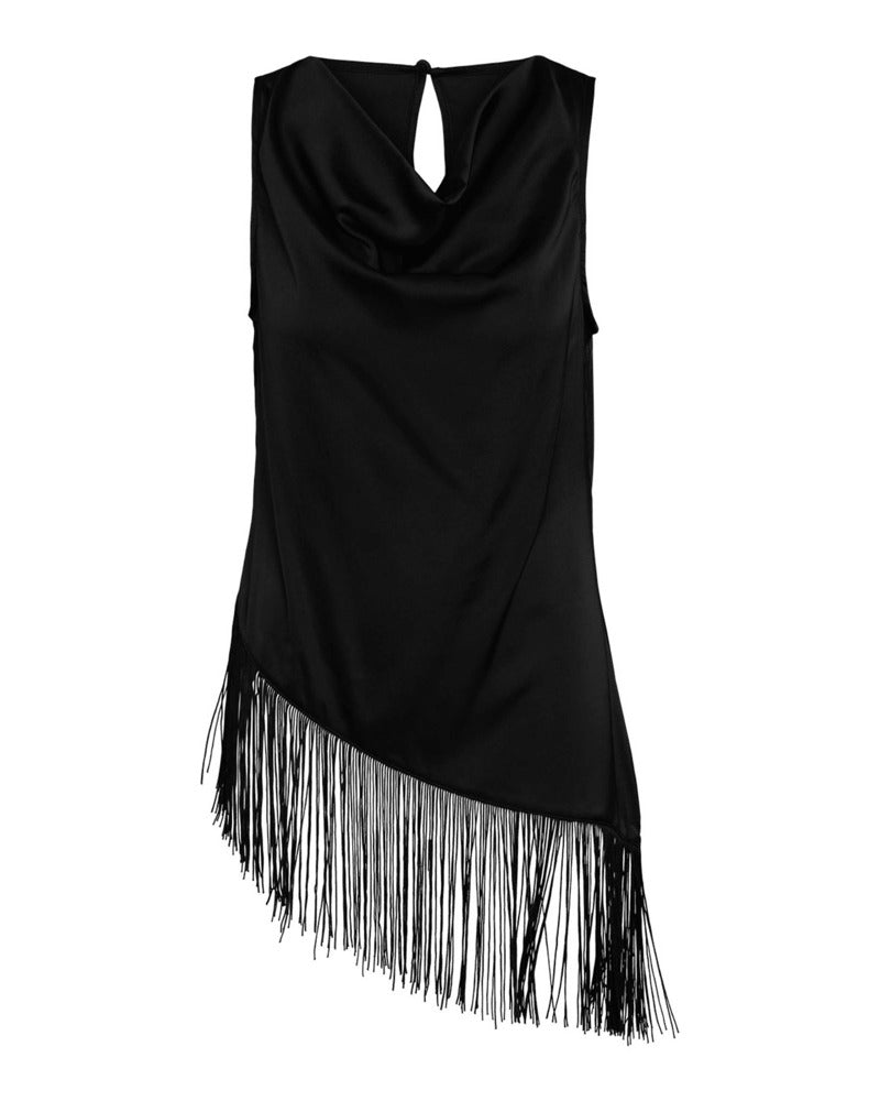 NMJANET DRAPY FRINGE TOP