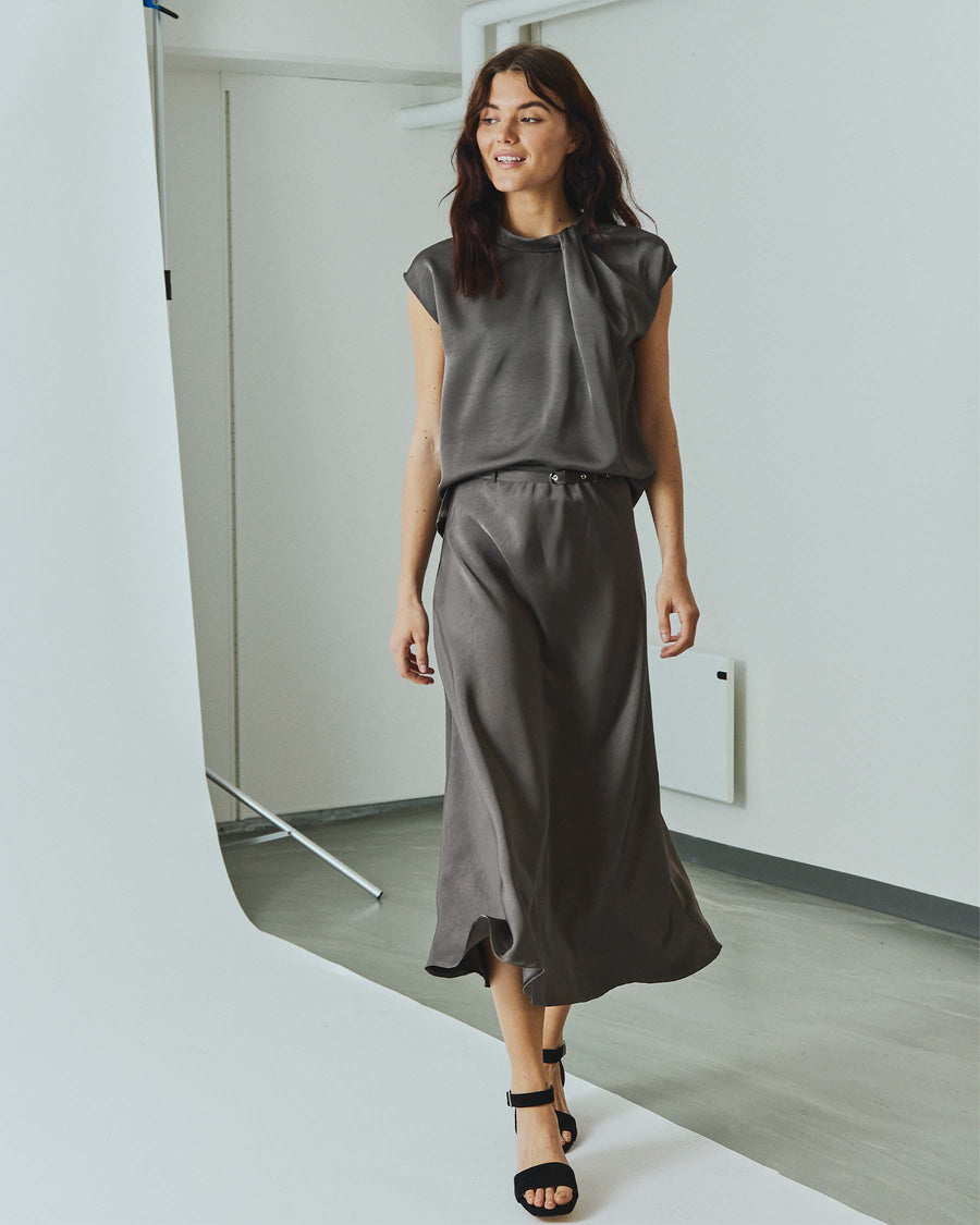 Wilja satin skirt