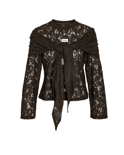 NMVENNA L/S SCARF LACE TOPThumbnail 