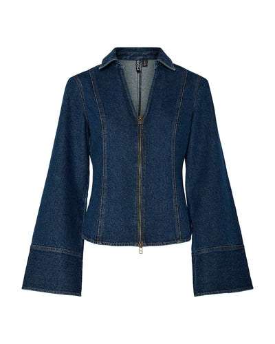 PCFLORA LS FITTED DENIM TOPThumbnail 