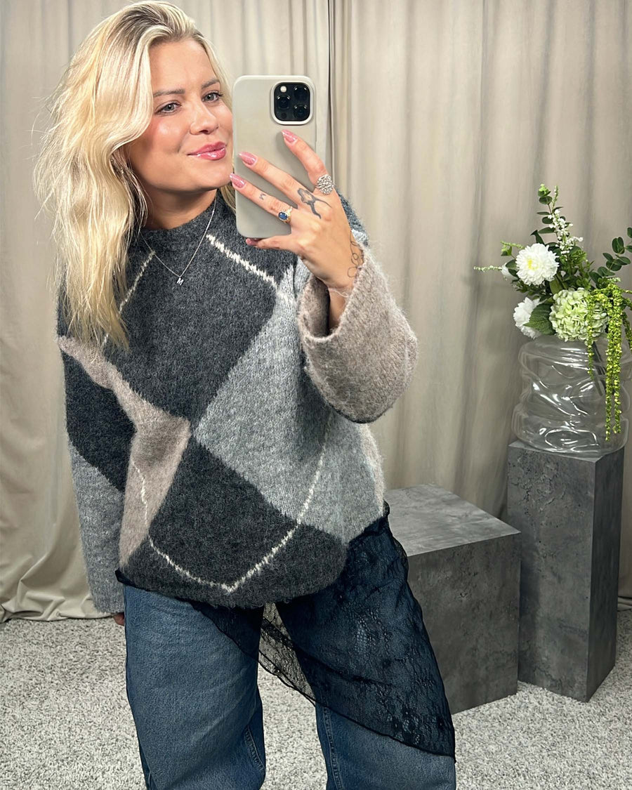 Liana fluffy knit blouse