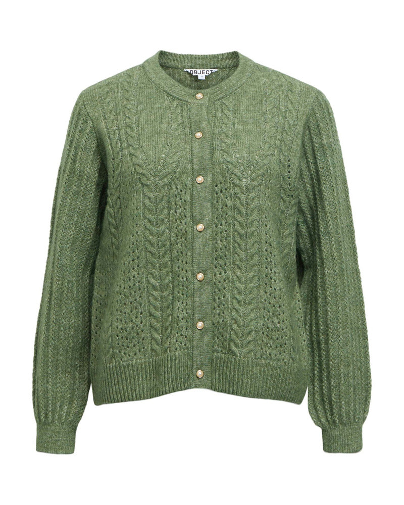 OBJFLORA LS KNIT CARDIGAN