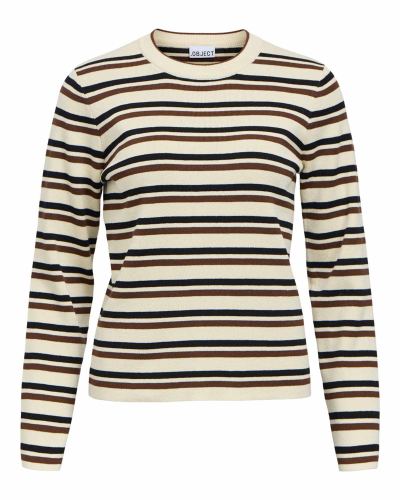OBJESTER L/S RE KNIT PULLOVER