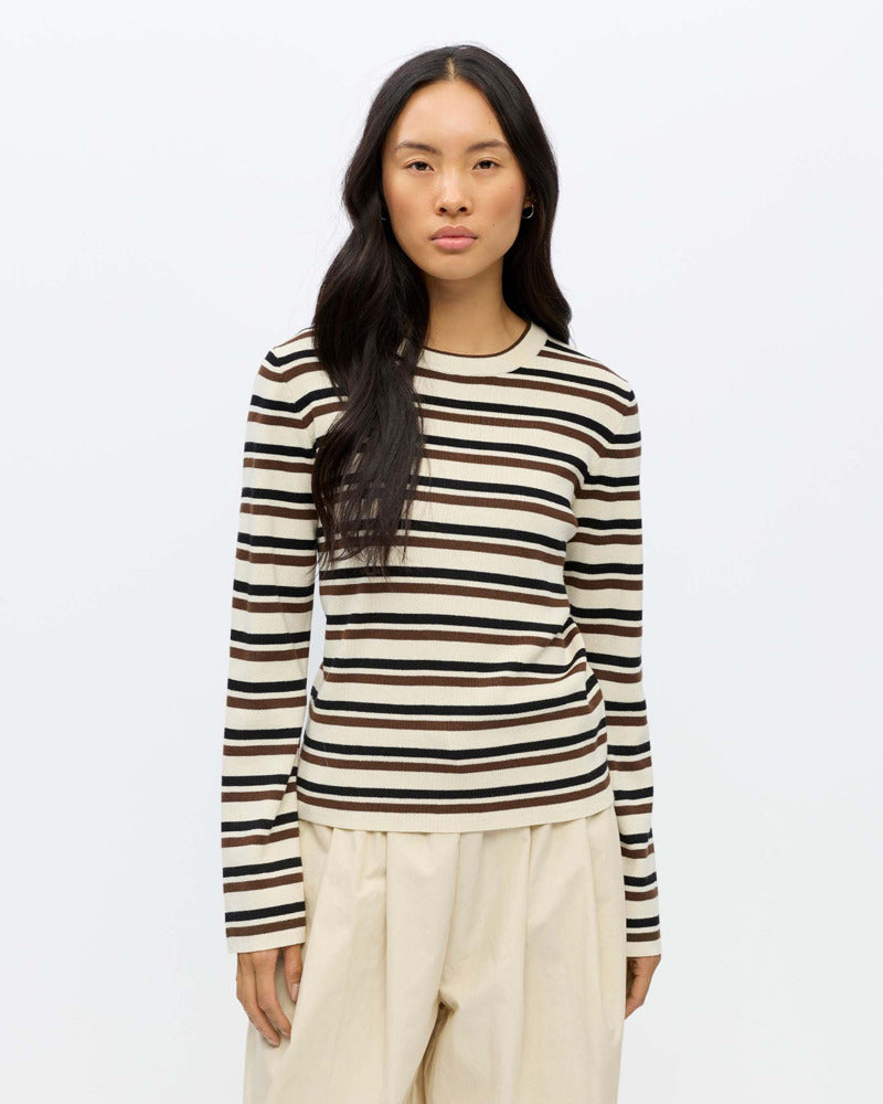 OBJESTER L/S RE KNIT PULLOVER