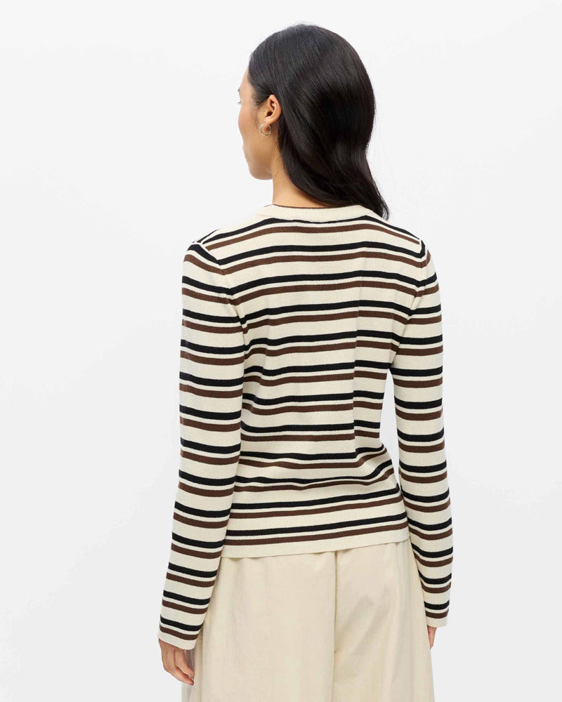 OBJESTER L/S RE KNIT PULLOVER