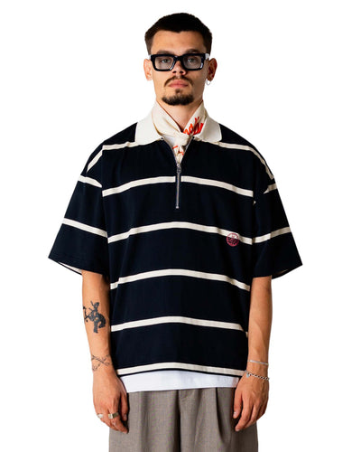 WBHiro S/S Stripe Zip PoloThumbnail 