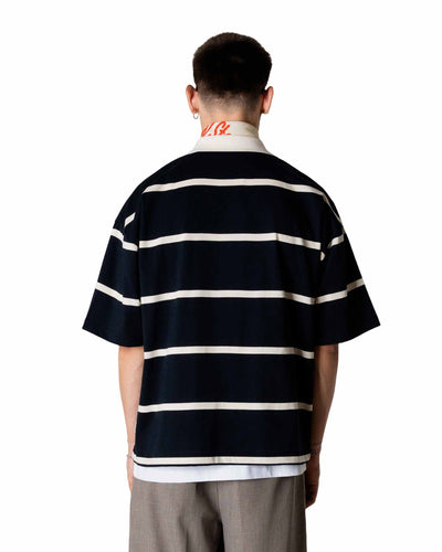 WBHiro S/S Stripe Zip PoloThumbnail 