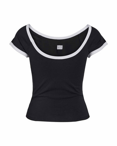NMTWIN S/S O-NECK CONTRAST TEEThumbnail 