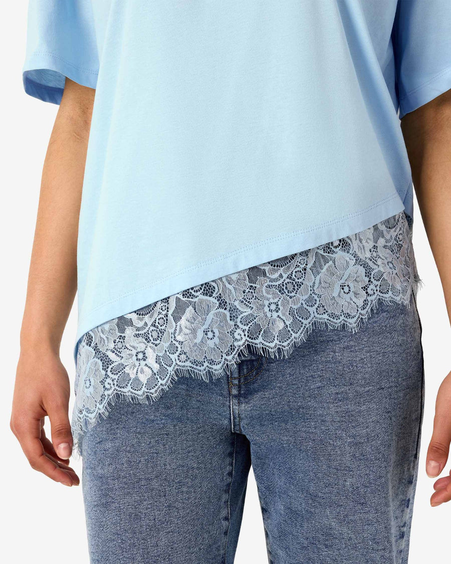 NMEASY LACE DETAIL T-SHIRT