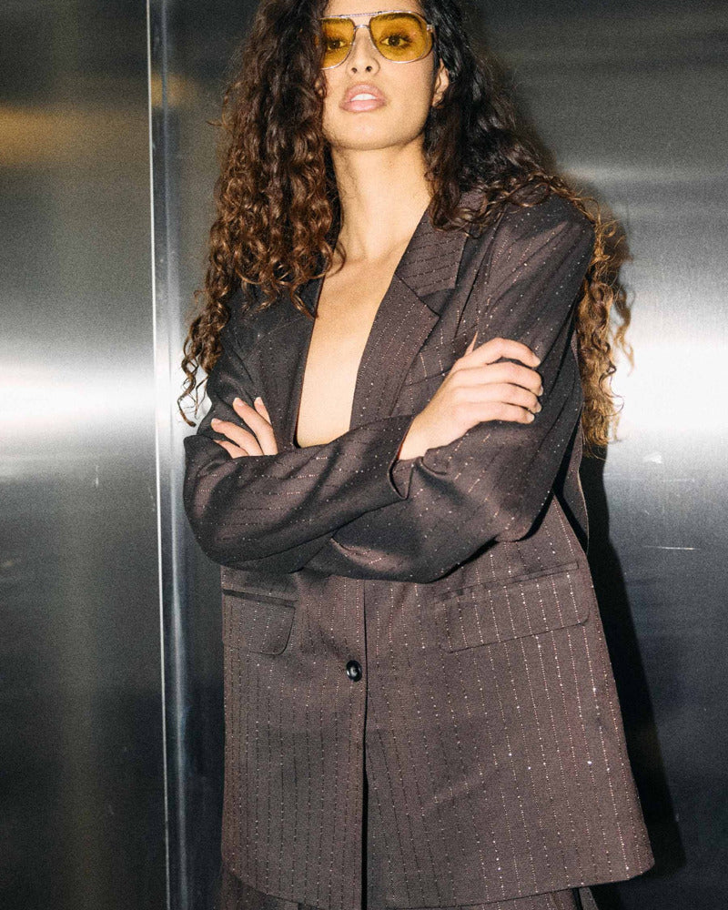 NMCELIA RHINESTONE OVERSIZE BLAZER