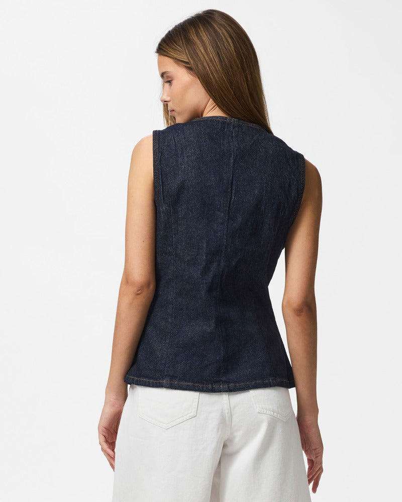 PCJULES SL DENIM VEST