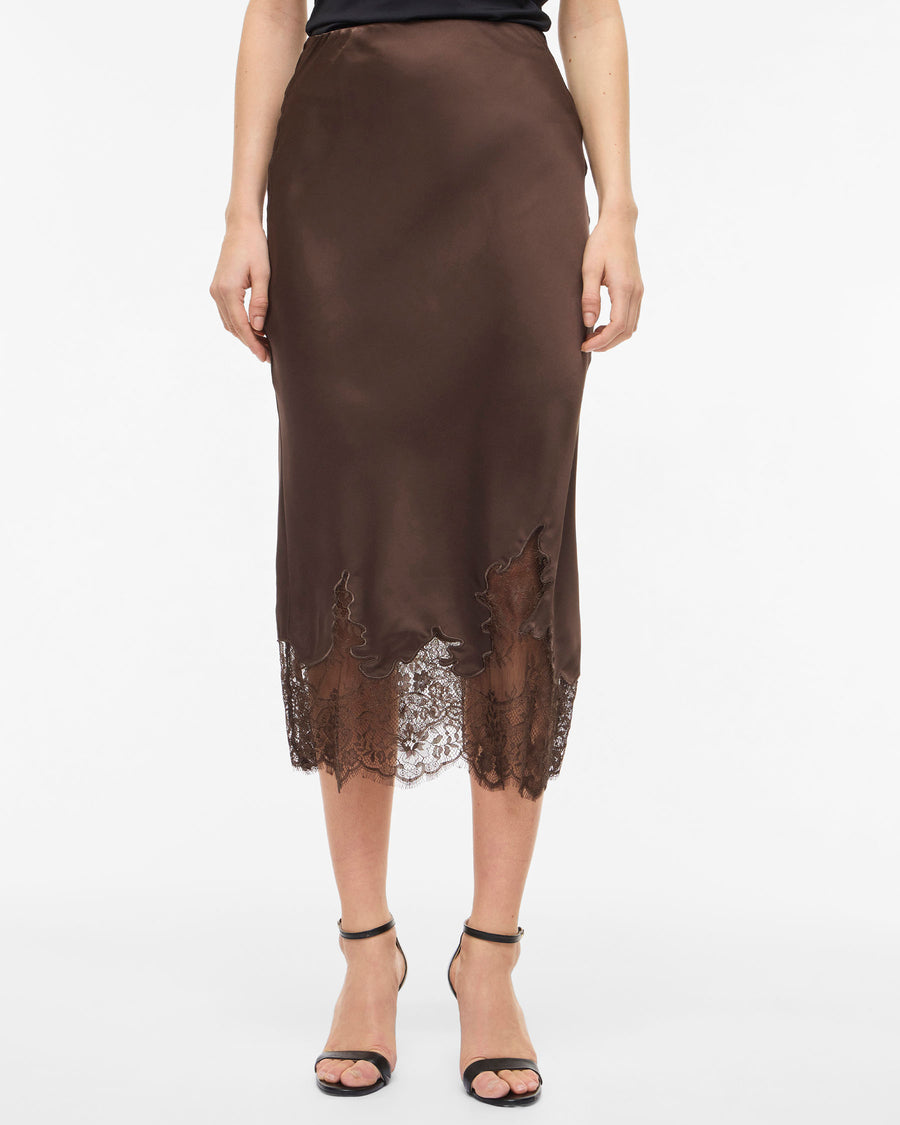 VISABEL HW MIDI LACE SKIRT
