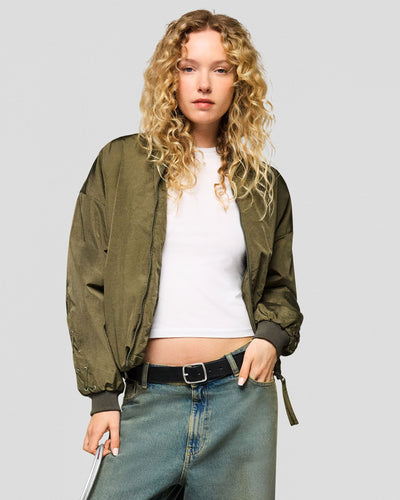 JXEMBER LACE UP BOMBER JACKETThumbnail 