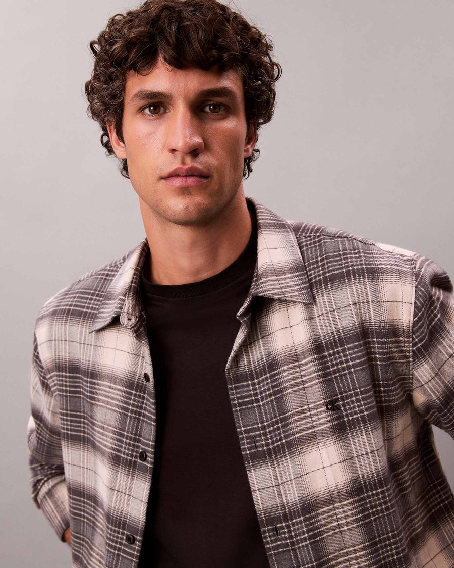 LS BRUSHED PLAID EASY SHIRT