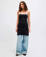 JXFIFI STR SL RIB MINI DRESS