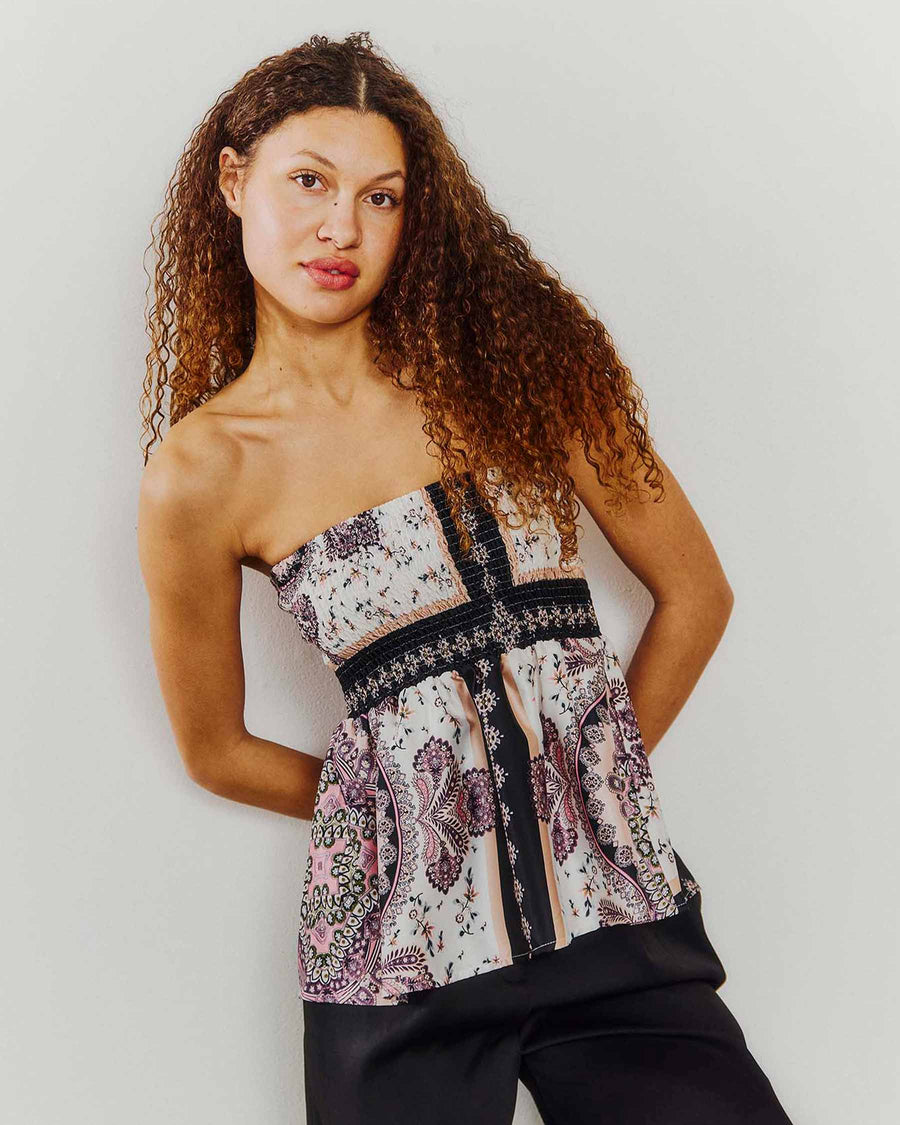 Fie smock paisley top