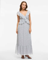VIMONE S/L MAXI FLOUNCE DRESS
