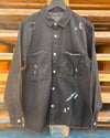 Denim destroyed overshirt