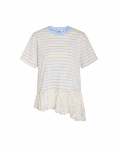 NMEMBER SS STRIPE LACE TOPThumbnail 