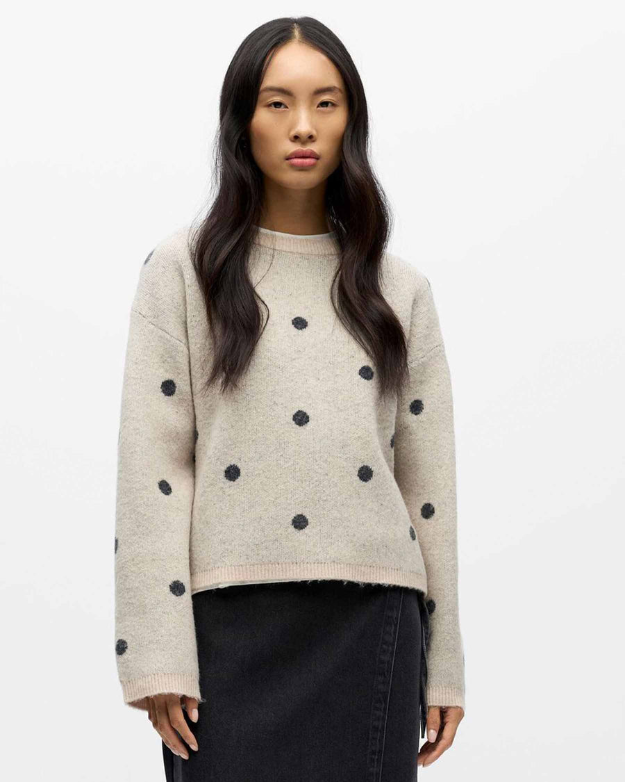 OBJDOTSY L/S LO KNIT PULLOVER