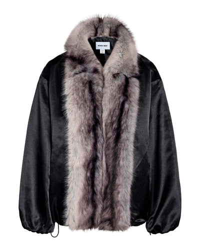 NMIVY FUR COLLAR LOOSE BOMBERThumbnail 