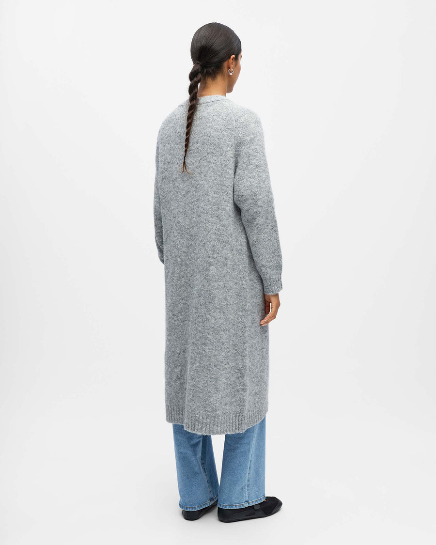 OBJMILU LONG KNIT CARDIGAN