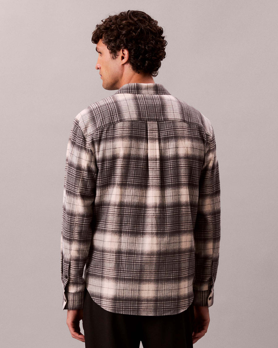 LS BRUSHED PLAID EASY SHIRT