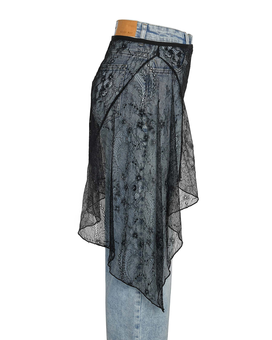 NMIDA ELASTICATED LACE SKIRT