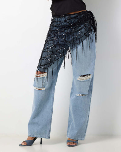 NMDAZZLE SEQUIN WRAP SKIRTThumbnail 