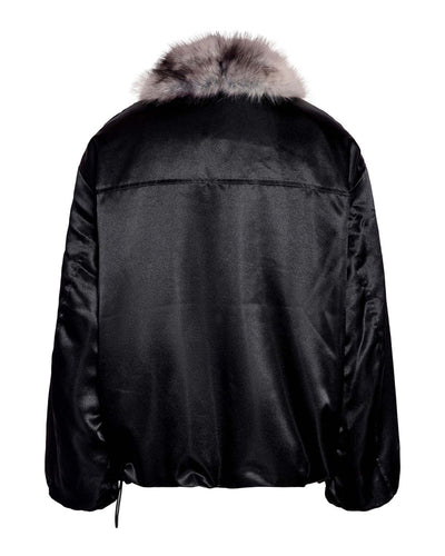 NMIVY FUR COLLAR LOOSE BOMBERThumbnail 