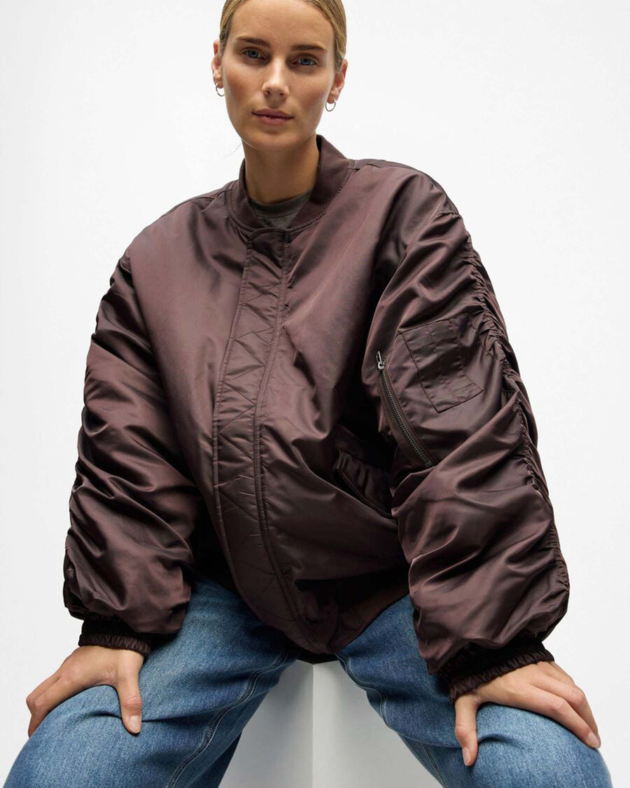 Objmary oversize bomber jacket