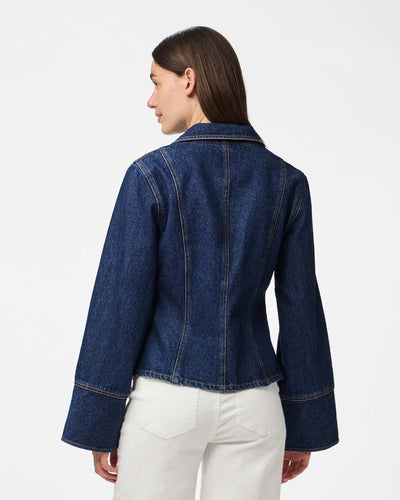 PCFLORA LS FITTED DENIM TOPThumbnail 
