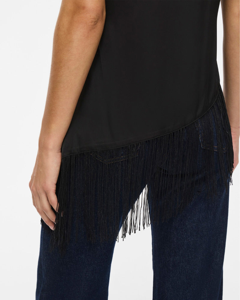 NMJANET DRAPY FRINGE TOP