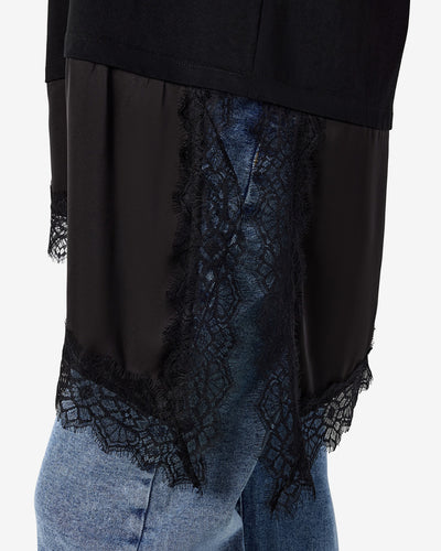 NMFILLA OVERSIZE SATIN LACE TEEThumbnail 