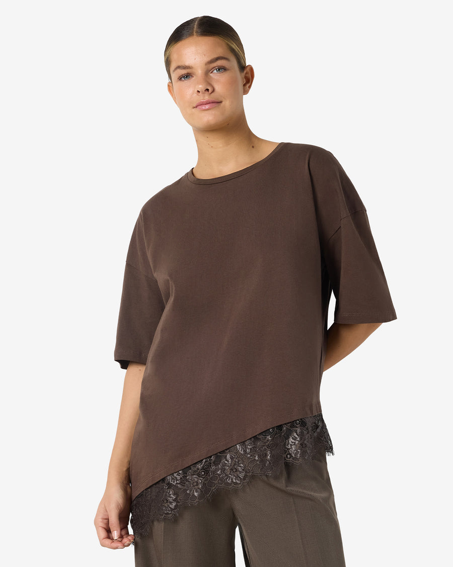 NMEASY LACE DETAIL T-SHIRT